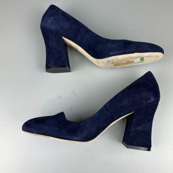 Stuart Weitzman Curveblock 85 Pumps in Nice Blue - Picture 5 of 7